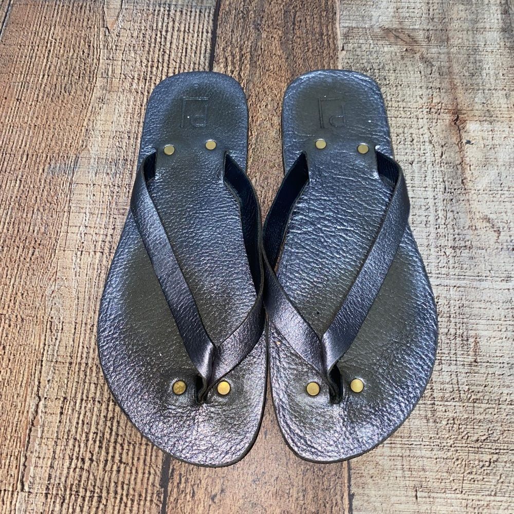 Penny Lane Flip Flops in Gunmetal